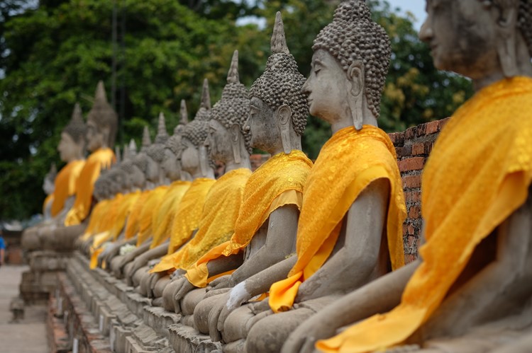 Boeddhabeelden in Ayutthaya